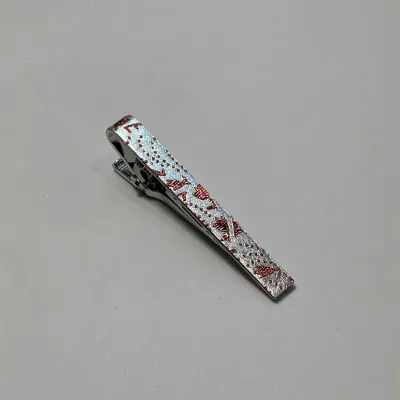 Kinsai Tie Pin / Red Foil on Silver