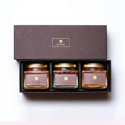 Gift Set: 2 Jars of Raw Japanese Honeybee Honey and 1 Jar of Cacao Nib Honey