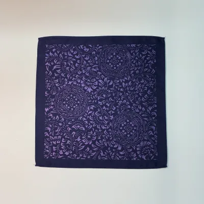 Silk Pocket Square / Flower Purple