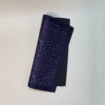 Silk Pocket Square / Flower Purple