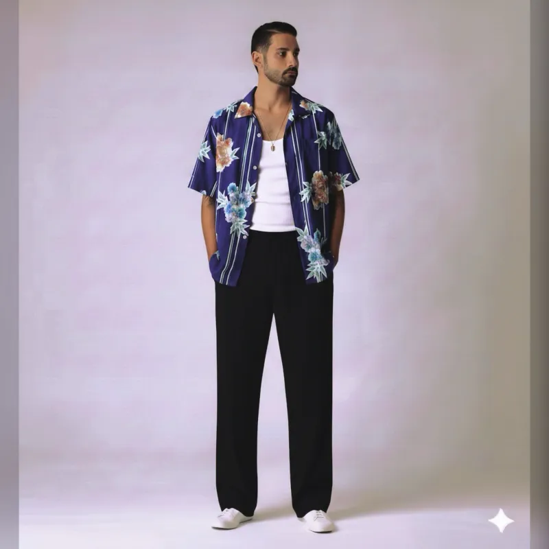 [SOLD OUT] Cotton Vintage Yukata Remake Aloha Shirt