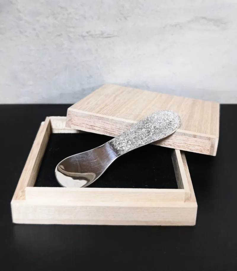 Pure Silver Ice Cream Spoon That Melts Ice Cream with Heat Conduction