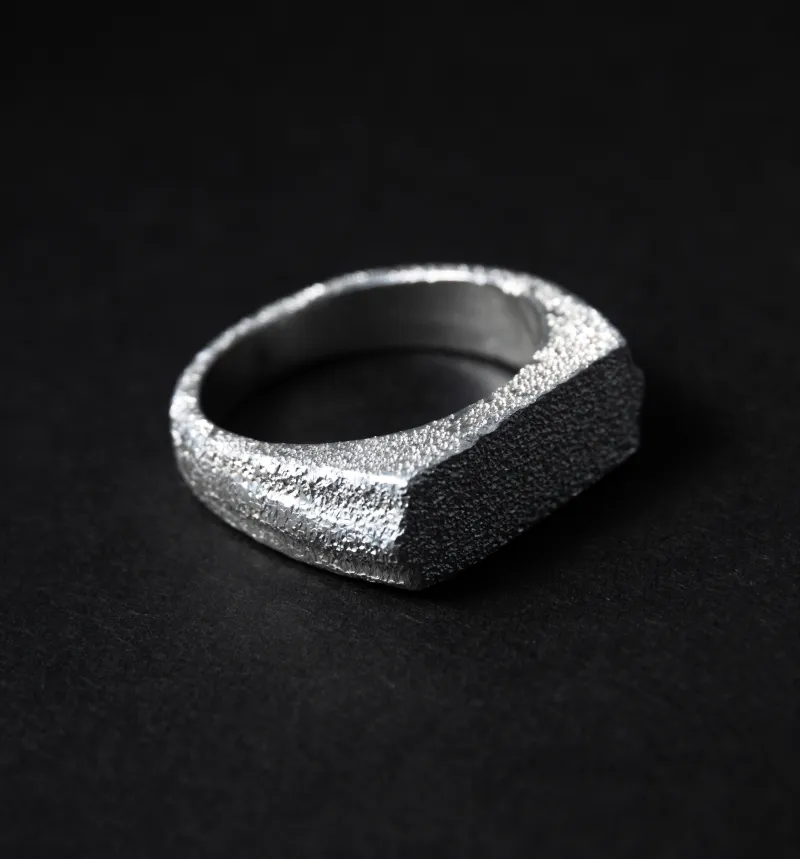 Silver 999 Full-Galaxy Flattop Ring