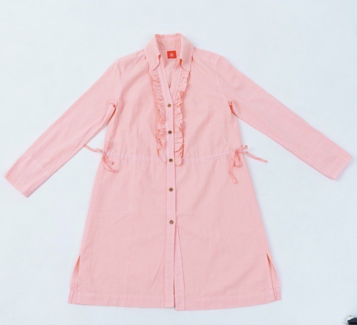 桜染シャツワンピース