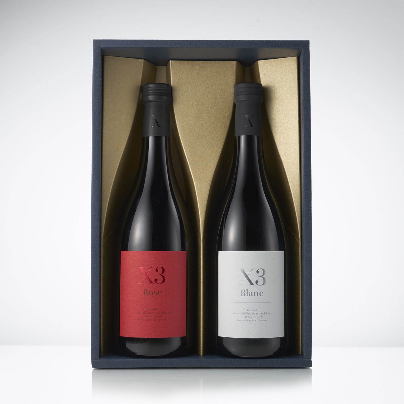 【化粧箱付】純米原酒 X3 Rose Blanc 紅白セット