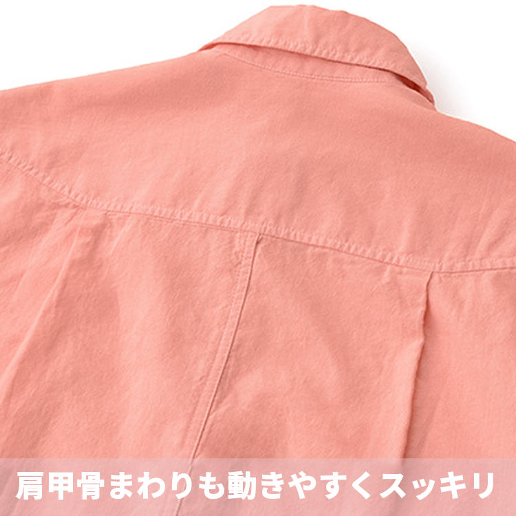 ドレス仕立ての手ぬぐいアーシングシャツ（吉野桜染め）