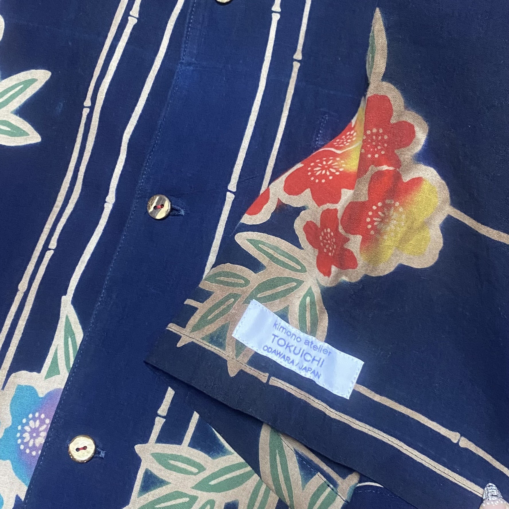 【SOLD OUT】木綿 ヴィンテージ 浴衣 リメイク アロハシャツ