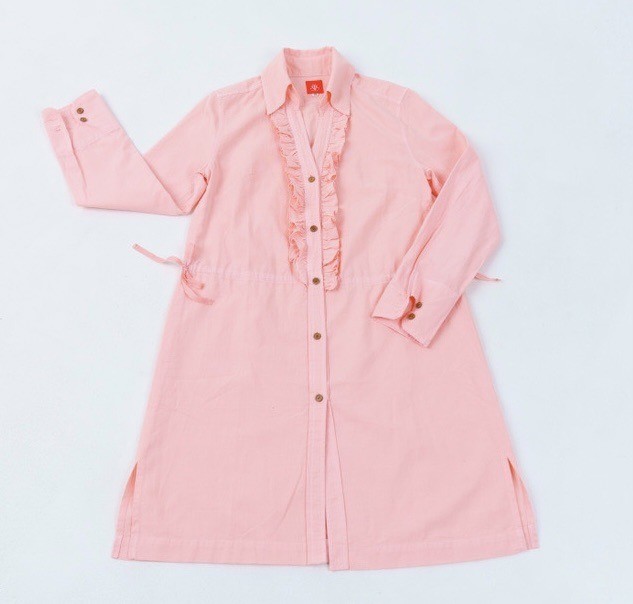 桜染シャツワンピース