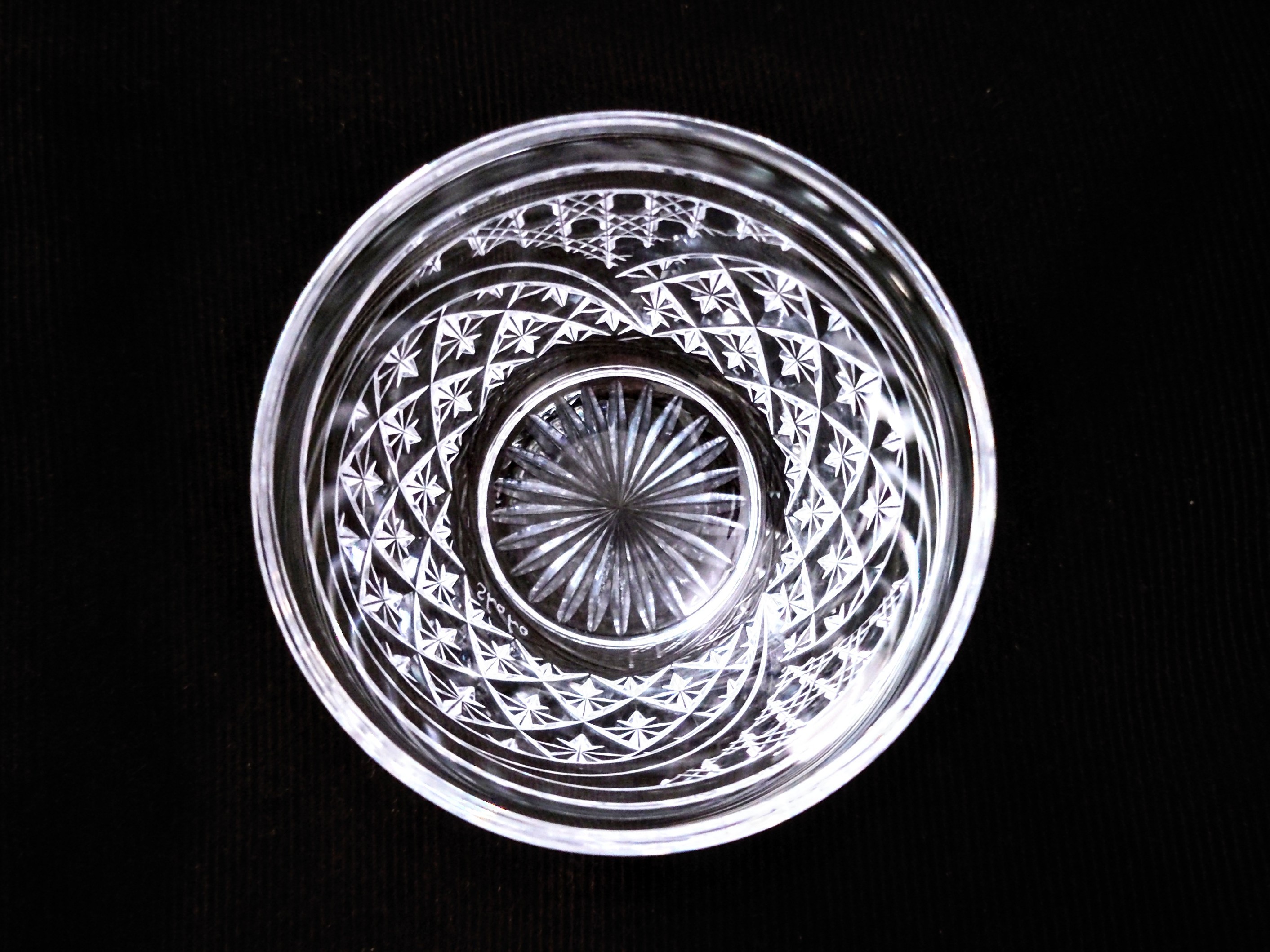 薩摩切子 冷酒器 (冷酒グラス) 「慶び」︰透明 頌峰作