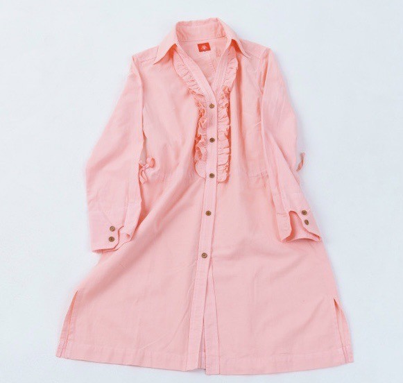 桜染シャツワンピース