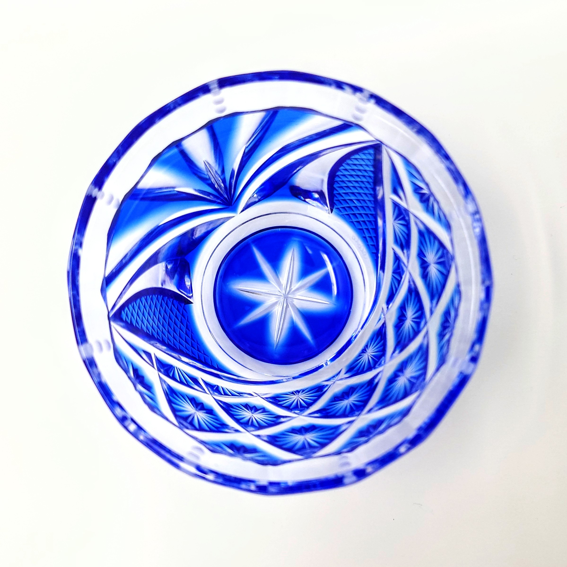 薩摩切子 冷酒器 (冷酒グラス) 「華れん」︰ルリ 頌峰作