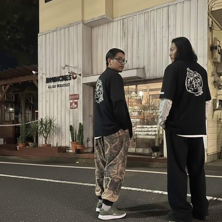 正絹 着物 リメイク アロハシャツ RYOTAコラボ作品