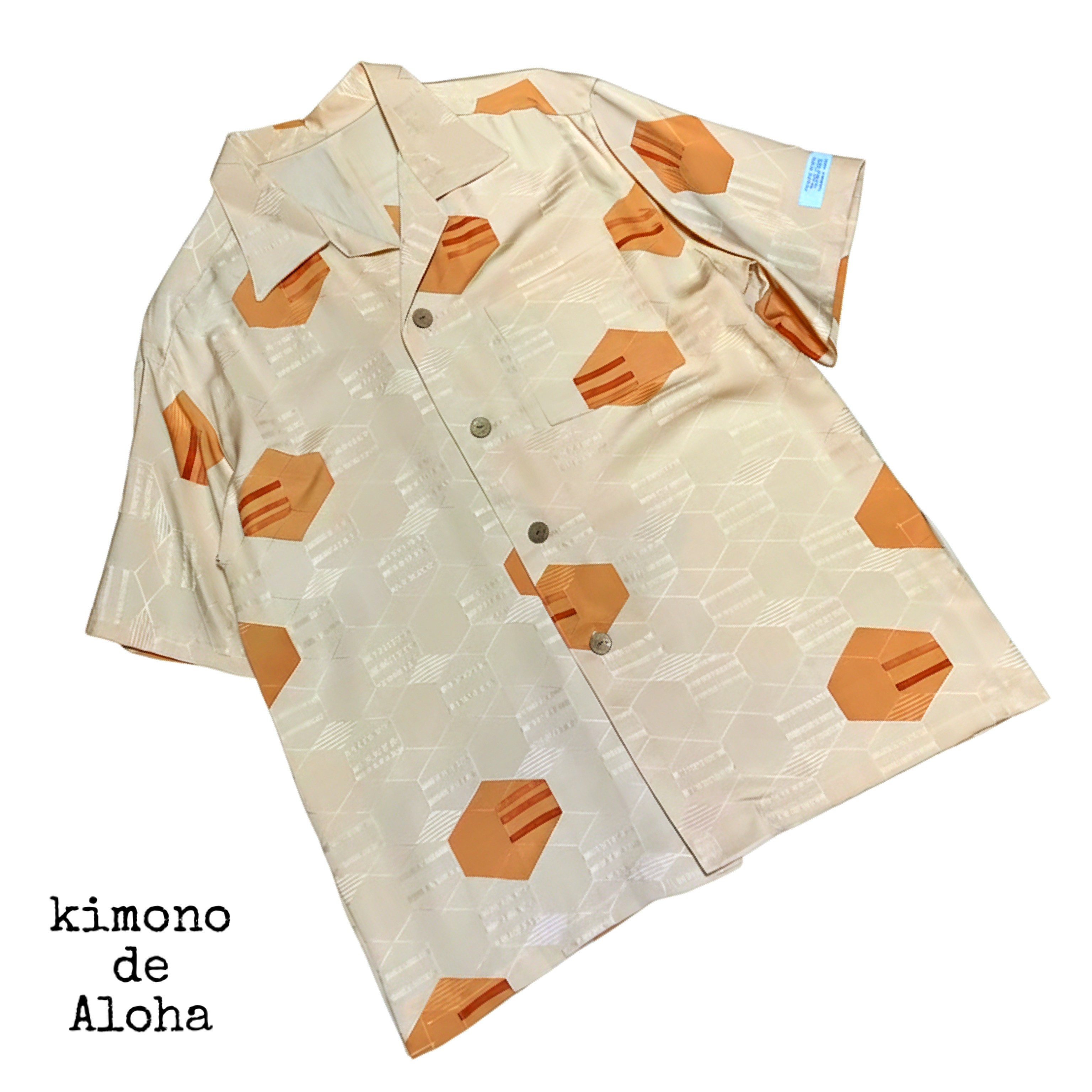正絹 着物 リメイク アロハシャツ
