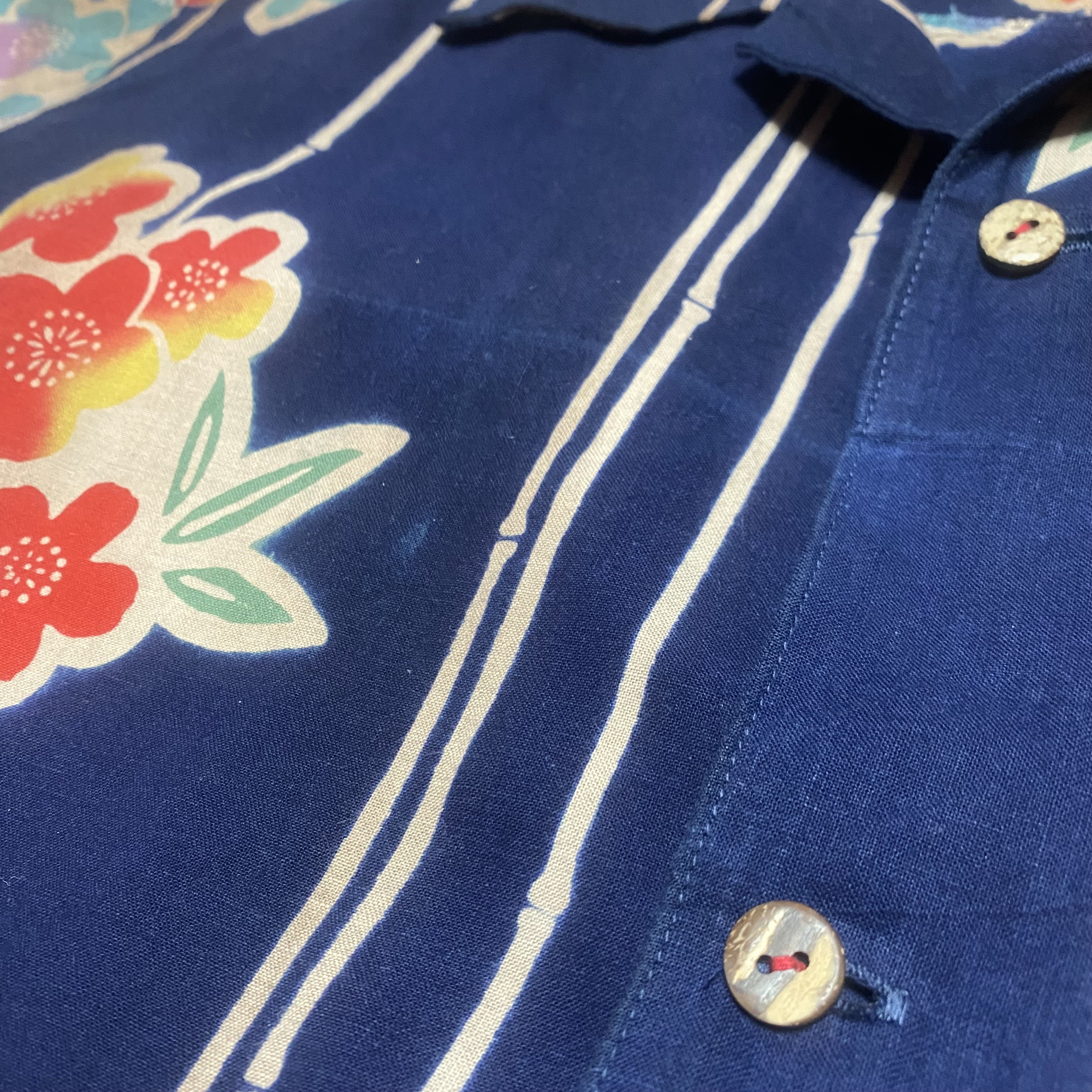 【SOLD OUT】木綿 ヴィンテージ 浴衣 リメイク アロハシャツ